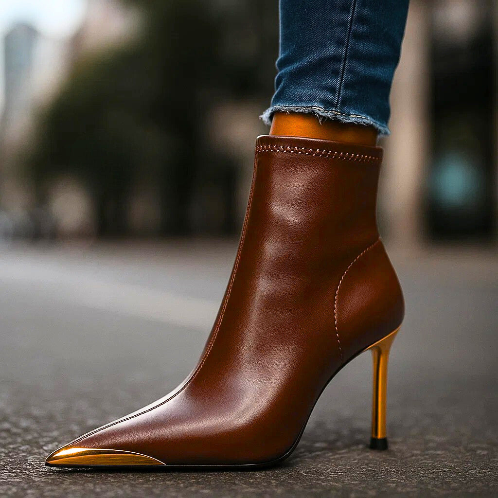 Bottes Aveline à pointe dorée