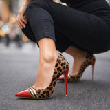 NATALIA MONROE TALONS À MOTIF LÉOPARD