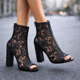 LILIANA BOTTES À TALONS EN DENTELLE
