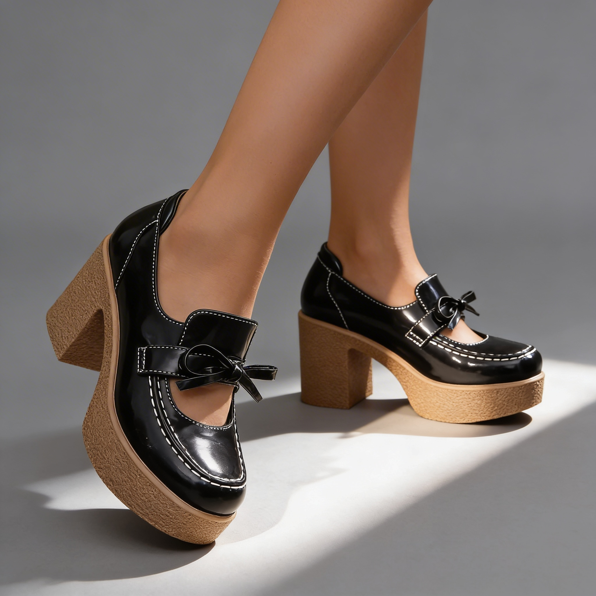 AVINA TALONS À PLATEFORME AVEC NŒUD