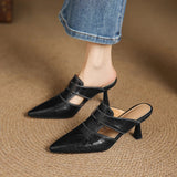 AUBREY MONROE TALONS EN CUIR VÉRITABLE