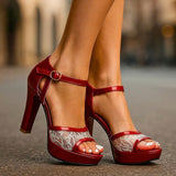 VIVIENNE ASHE TALONS EN DENTELLE
