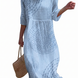 Océane - Robe décontractée brodée pour femme.