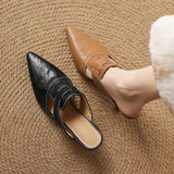 AUBREY MONROE TALONS EN CUIR VÉRITABLE