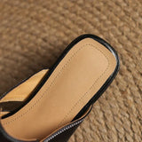 Mules en cuir véritable Avery