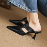 AUBREY MONROE TALONS EN CUIR VÉRITABLE