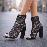 LILIANA BOTTES À TALONS EN DENTELLE