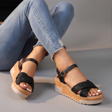 Sandales compensées tissées Hazel