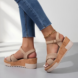 Sandales compensées tissées Hazel