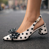 AMARA TALONS AVEC NŒUD À POIS
