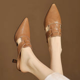 AUBREY MONROE TALONS EN CUIR VÉRITABLE